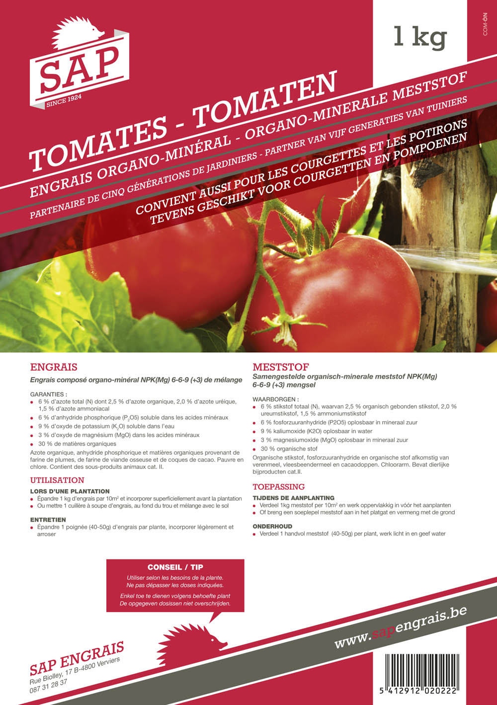 Engrais SAP Tomates 1kg