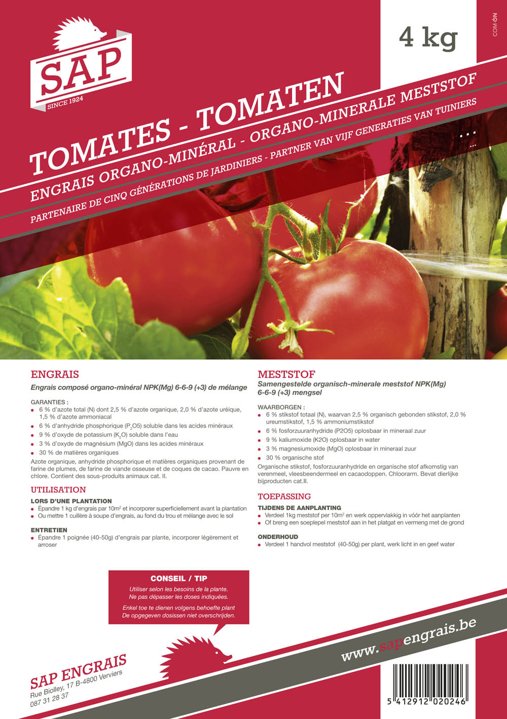 Engrais SAP Tomates 4kg