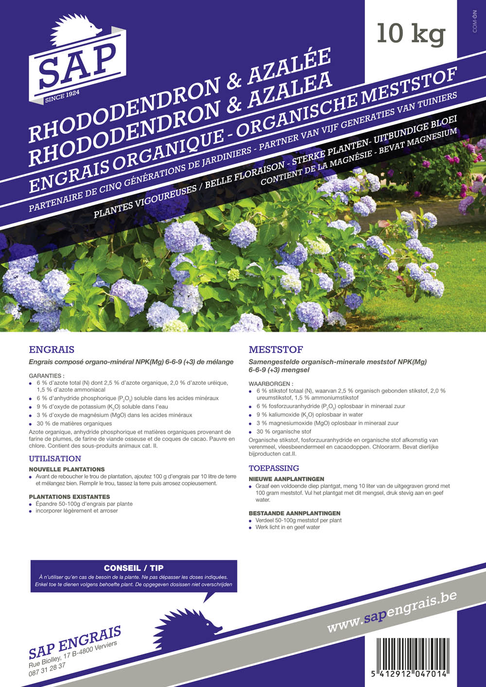 Engrais SAP Rhododendrons et azalées 10kg